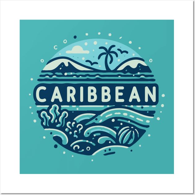 Vintage Caribbean Design Wall Art by Trendsdk